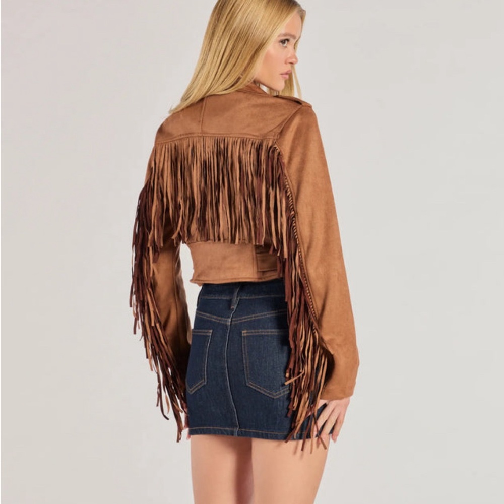 Brown Fringe Jacket - Picture 1 of 2